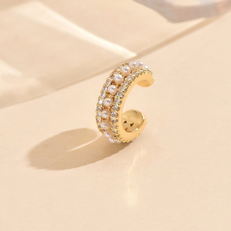 Bakrene naušnice s cirkonijem, ženski ležerni luksuzni stil, valoviti oblik