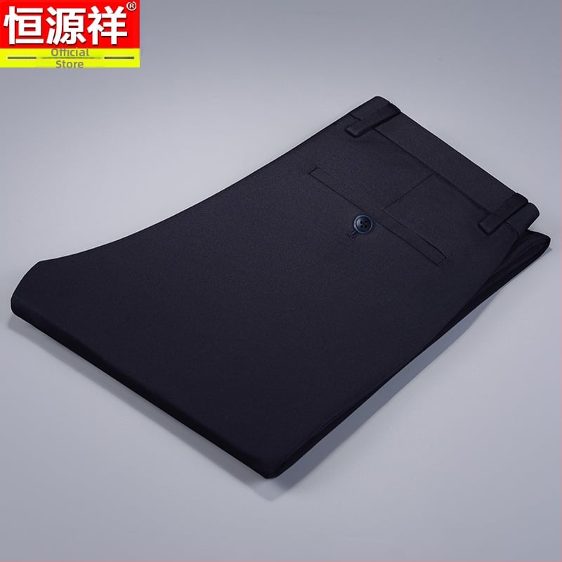 Meeste linased püksid, vaba lõige, sirge lõige, mikroelastsus, drapeeritud tekstuur – 2023 talv