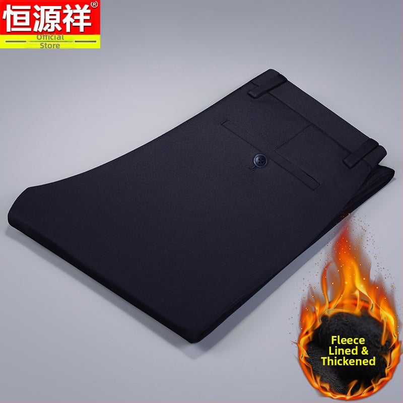 Meeste linased püksid, vaba lõige, sirge lõige, mikroelastsus, drapeeritud tekstuur – 2023 talv