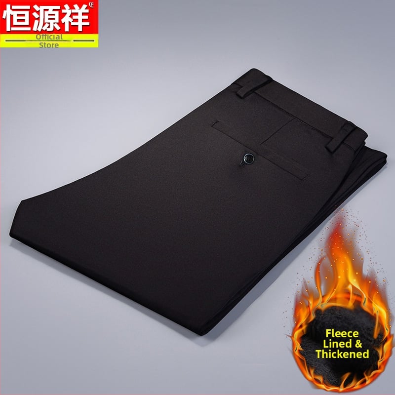 Meeste linased püksid, vaba lõige, sirge lõige, mikroelastsus, drapeeritud tekstuur – 2023 talv