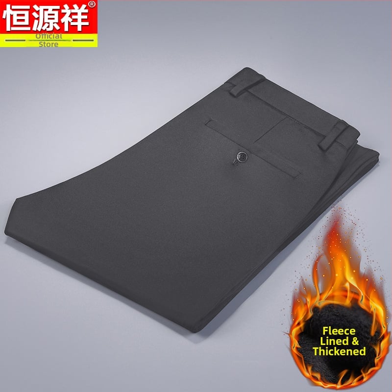 Meeste linased püksid, vaba lõige, sirge lõige, mikroelastsus, drapeeritud tekstuur – 2023 talv