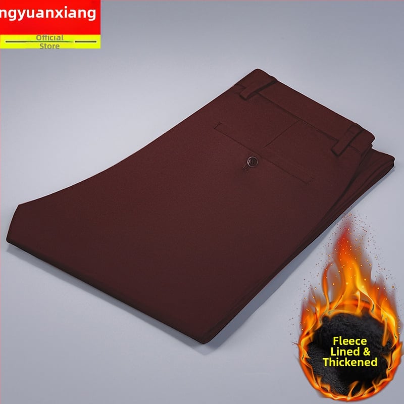 Meeste linased püksid, vaba lõige, sirge lõige, mikroelastsus, drapeeritud tekstuur – 2023 talv