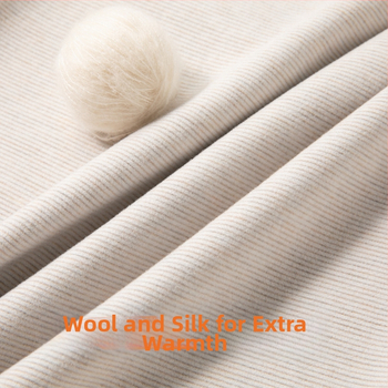 Set de lenjerie termică din lână, dublu strat, țesătură groasă 251-300 g/m2, pulover cu guler rotund și mâneci lungi, pantaloni, unisex