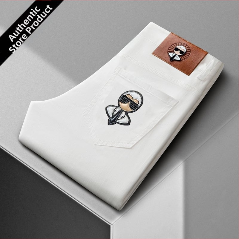 Meeste denim teksad Galeries Lafayette õmblustega, slim-fit, sirge lõige, keskmise tõstega, ensüümipesu, neli aastaaega