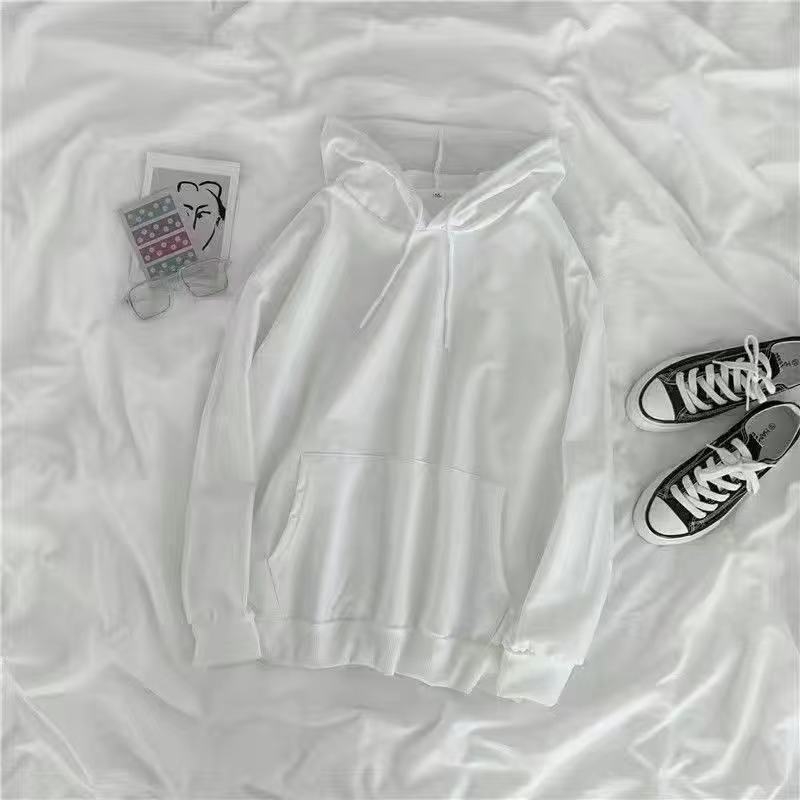 Ženski fleec hoodie za jesen/zimu, plus veličina, opuštena silueta, dugi rukavi, korejski stil