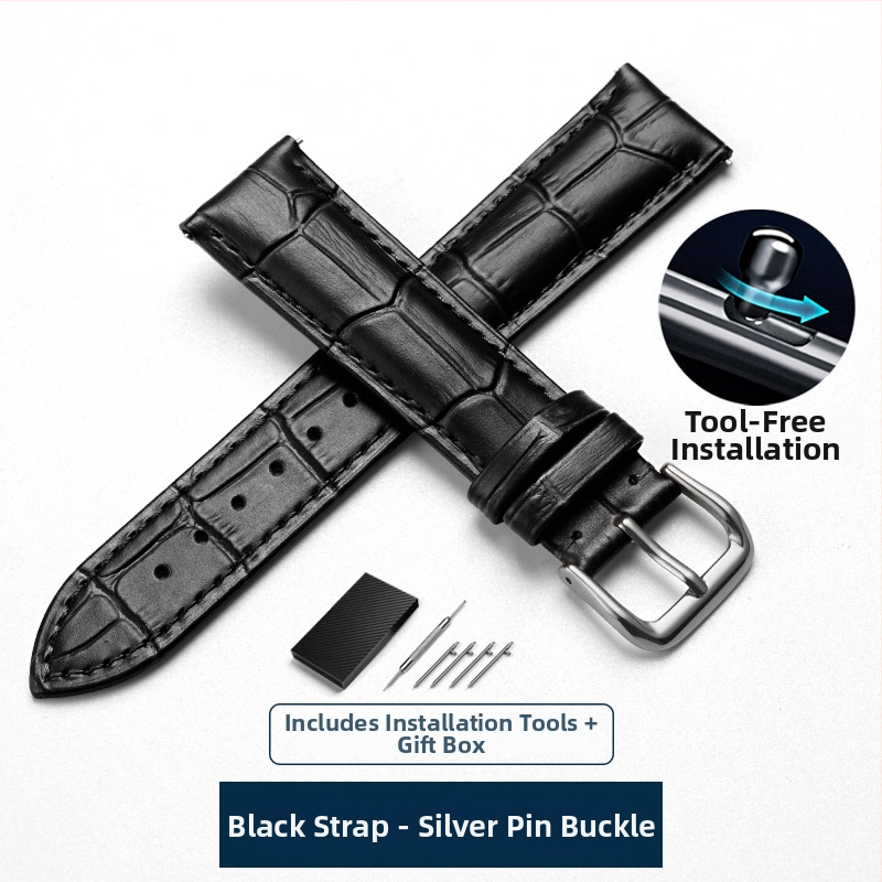 Unisex kožni remen za sat s iglom kopčom i leptir kopčom, universalna kompatibilnost s vodećim markama