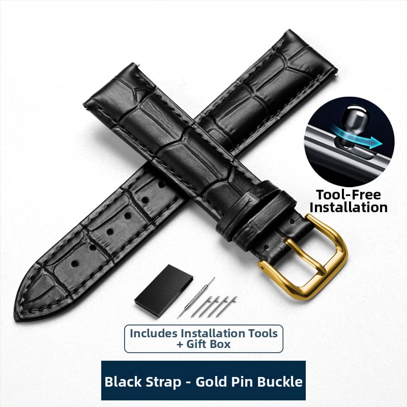 Unisex kožni remen za sat s iglom kopčom i leptir kopčom, universalna kompatibilnost s vodećim markama