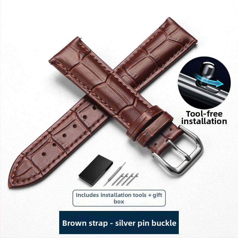 Unisex kožni remen za sat s iglom kopčom i leptir kopčom, universalna kompatibilnost s vodećim markama