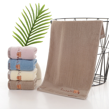 Bērnu kokvilnas dvieļš ar karikatūras motīvu, izšūšana un džakarda audums, 50–80 g, pielāgota apstrāde