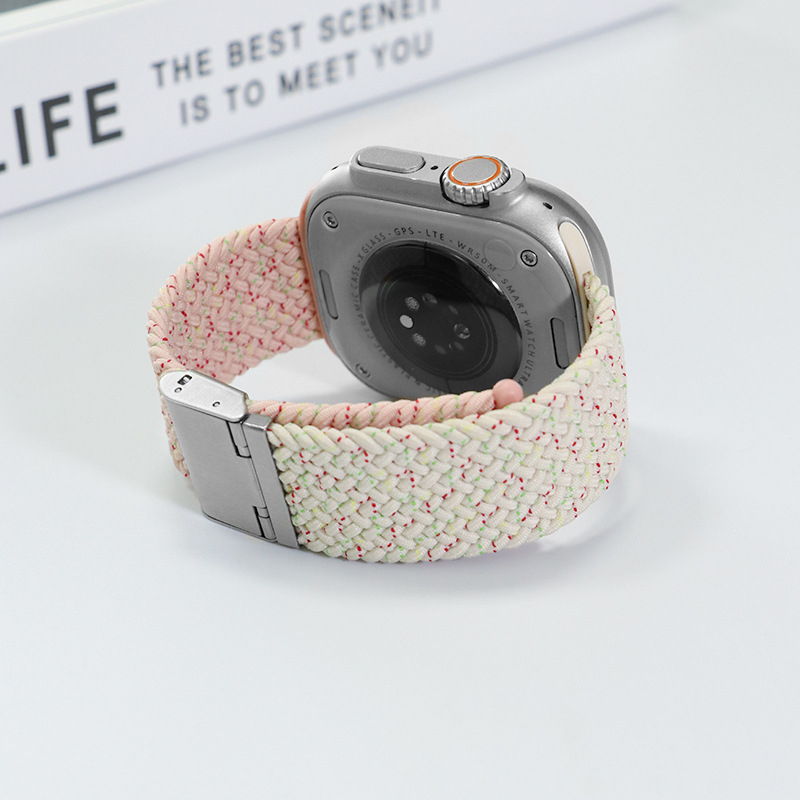 Jinxin pleteni najlonski remen za Apple Watch, s kopčom Buckle, kompatibilan s Apple Watch, težina 15 g