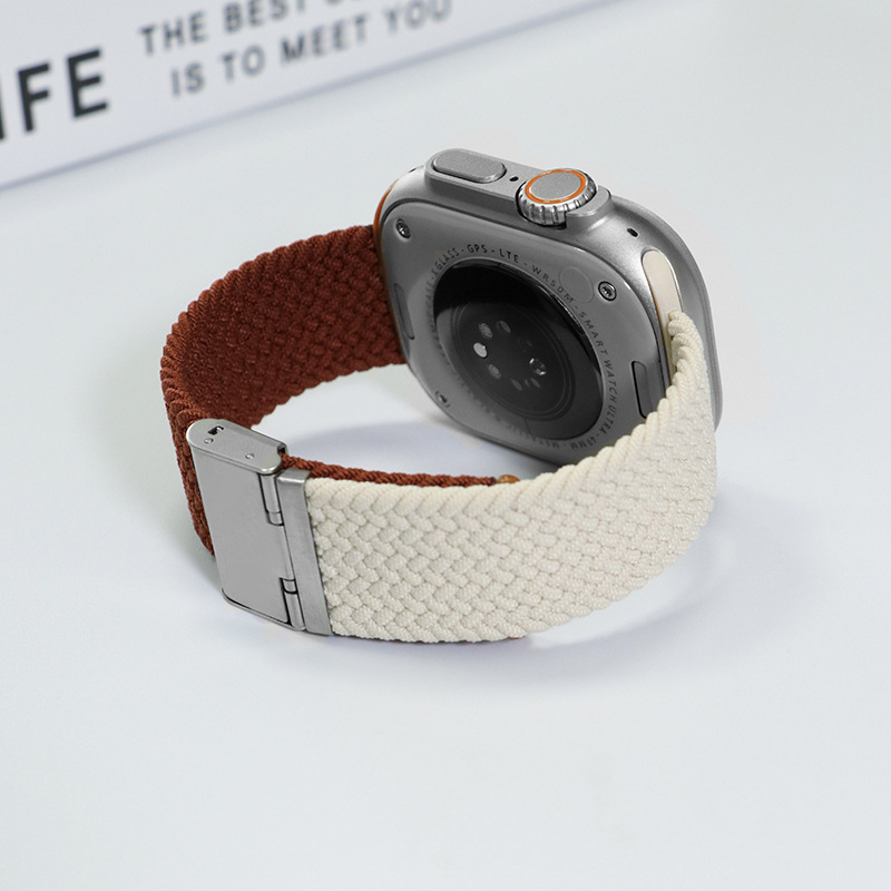 Jinxin pleteni najlonski remen za Apple Watch, s kopčom Buckle, kompatibilan s Apple Watch, težina 15 g