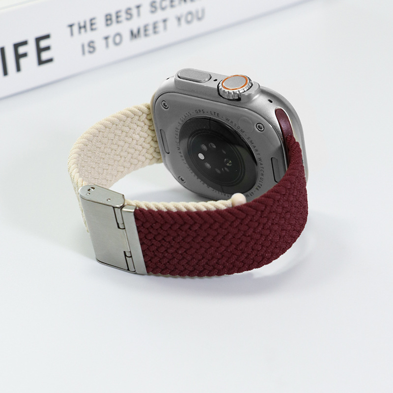 Jinxin pleteni najlonski remen za Apple Watch, s kopčom Buckle, kompatibilan s Apple Watch, težina 15 g