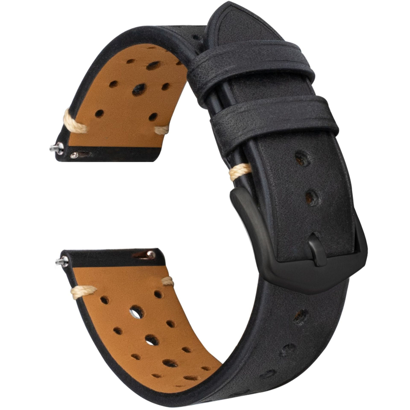 Kožni kaiš za sat 20 mm, brend Heqi, prirodna koža, vintage britanski retro stil, zimska 2023