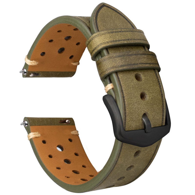 Kožni kaiš za sat 20 mm, brend Heqi, prirodna koža, vintage britanski retro stil, zimska 2023