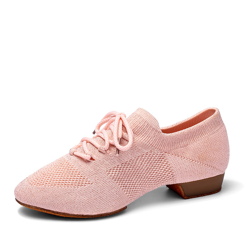 Moteriški baleto bateliai su raišteliais, tinklo viršus, kvėpuojantys, baletui, džezui ir šiuolaikiniam šokiui