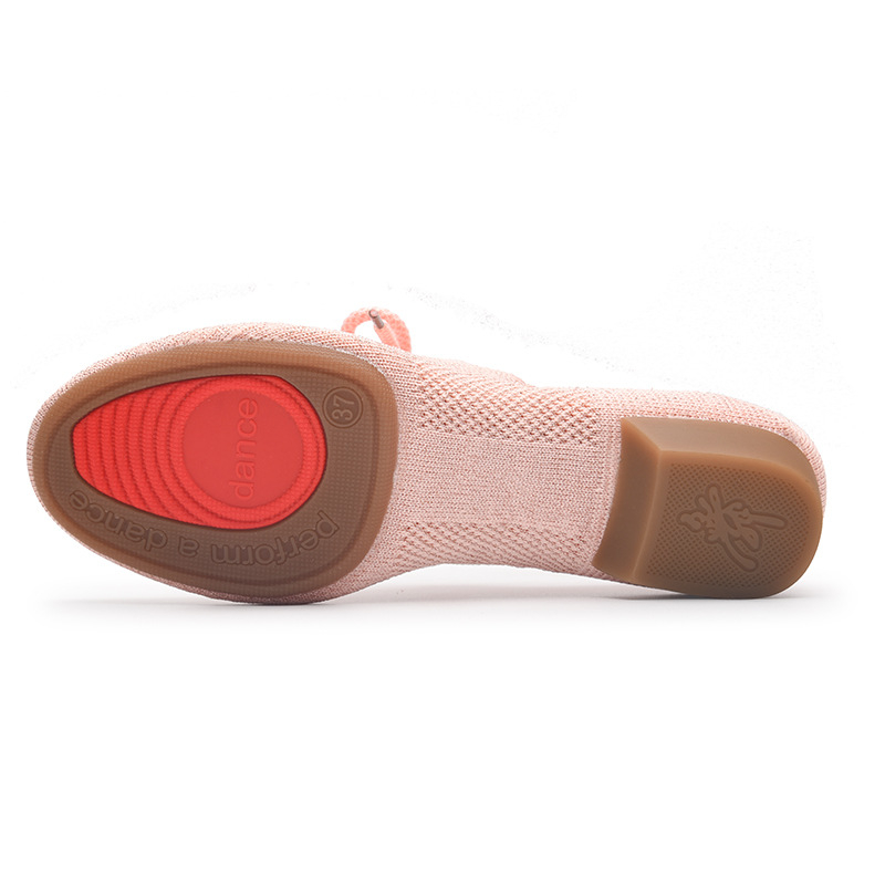 Moteriški baleto bateliai su raišteliais, tinklo viršus, kvėpuojantys, baletui, džezui ir šiuolaikiniam šokiui