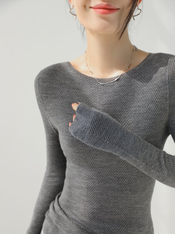 Ženski pleteni džemper od vune 95%+, bezšavni dizajn, polovični turtleneck, uski kroj, ležerni stil
