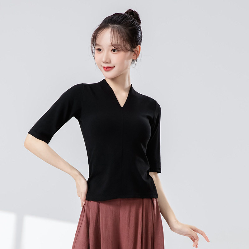 Sieviešu modernas deju treniņtērps — viskozes audums, 66% viskoze, odere no kokvilnas maisījuma, zīmols The Dancer's Song