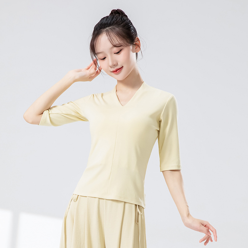 Sieviešu modernas deju treniņtērps — viskozes audums, 66% viskoze, odere no kokvilnas maisījuma, zīmols The Dancer's Song