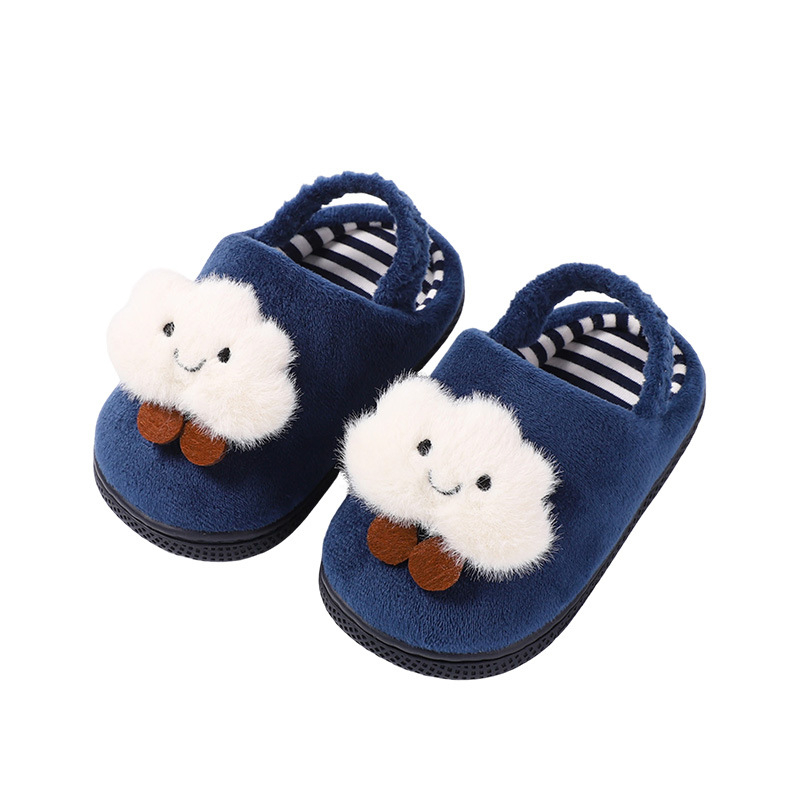 Bērnu čības iekšējai izmantošanai ar cartoon rakstu, universālas, augšdaļa no baby fleece, zole no TPR, vecums 1–6 gadi, zīmols Fawn mili, rudens–ziema 2025