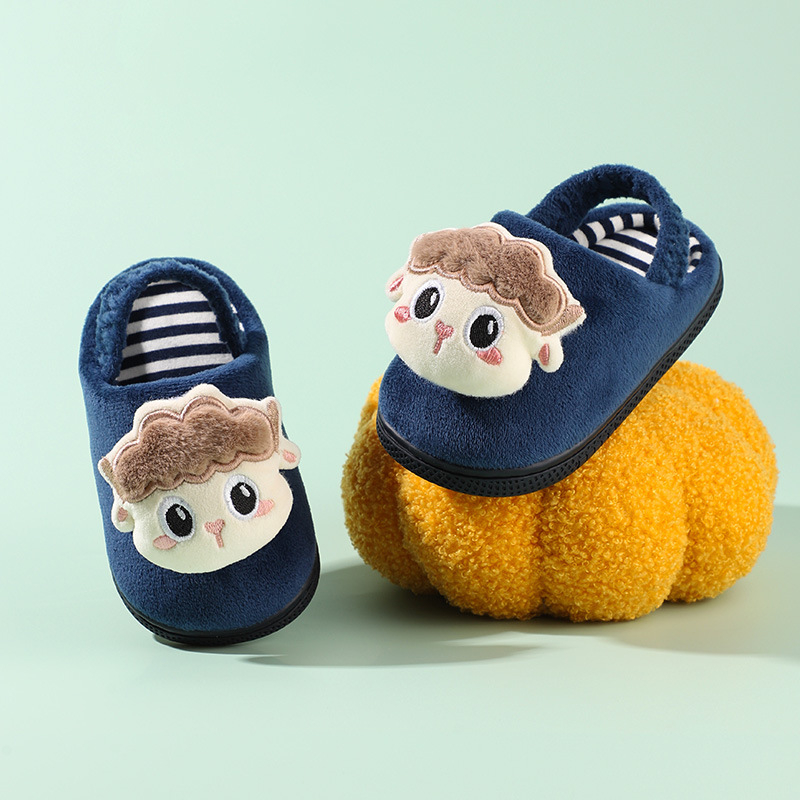 Bērnu čības iekšējai izmantošanai ar cartoon rakstu, universālas, augšdaļa no baby fleece, zole no TPR, vecums 1–6 gadi, zīmols Fawn mili, rudens–ziema 2025