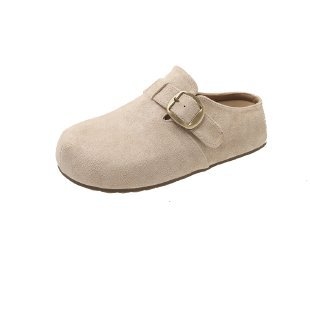 Ženske loaferice od nubuk kože s kopčom, unutarnje povećana debela potplata, gumena potplata, srednja visina peta 3-5 cm