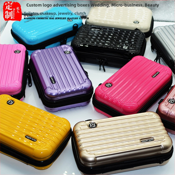 Cietā korpusa ceļojumu kosmētikas soma, ABS+PC materiāls, poliestera oderējums, pilsētas vienkāršs stils, ūdensizturīga, rāvējslēdzēja aizvērums