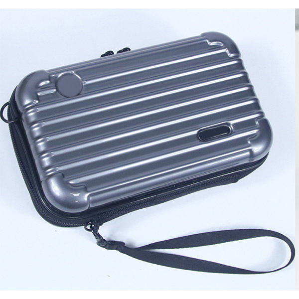 Cietā korpusa ceļojumu kosmētikas soma, ABS+PC materiāls, poliestera oderējums, pilsētas vienkāršs stils, ūdensizturīga, rāvējslēdzēja aizvērums