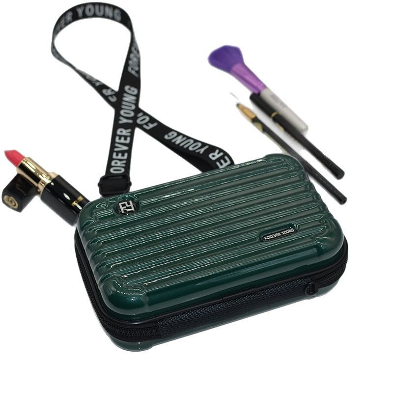 Cietā korpusa ceļojumu kosmētikas soma, ABS+PC materiāls, poliestera oderējums, pilsētas vienkāršs stils, ūdensizturīga, rāvējslēdzēja aizvērums