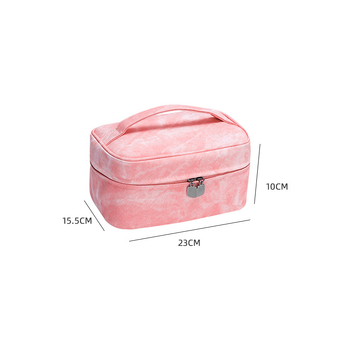 Kosmētikas soma ikdienas lietošanai, pilsētas minimālisma stils, PU materiāls, svītrainais raksts, iekšējā odere poliesters, produkta kods Yk-ybwnzk