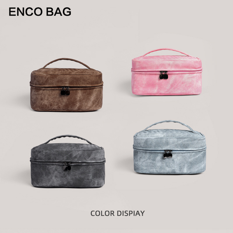 Kosmētikas soma ikdienas lietošanai, pilsētas minimālisma stils, PU materiāls, svītrainais raksts, iekšējā odere poliesters, produkta kods Yk-ybwnzk