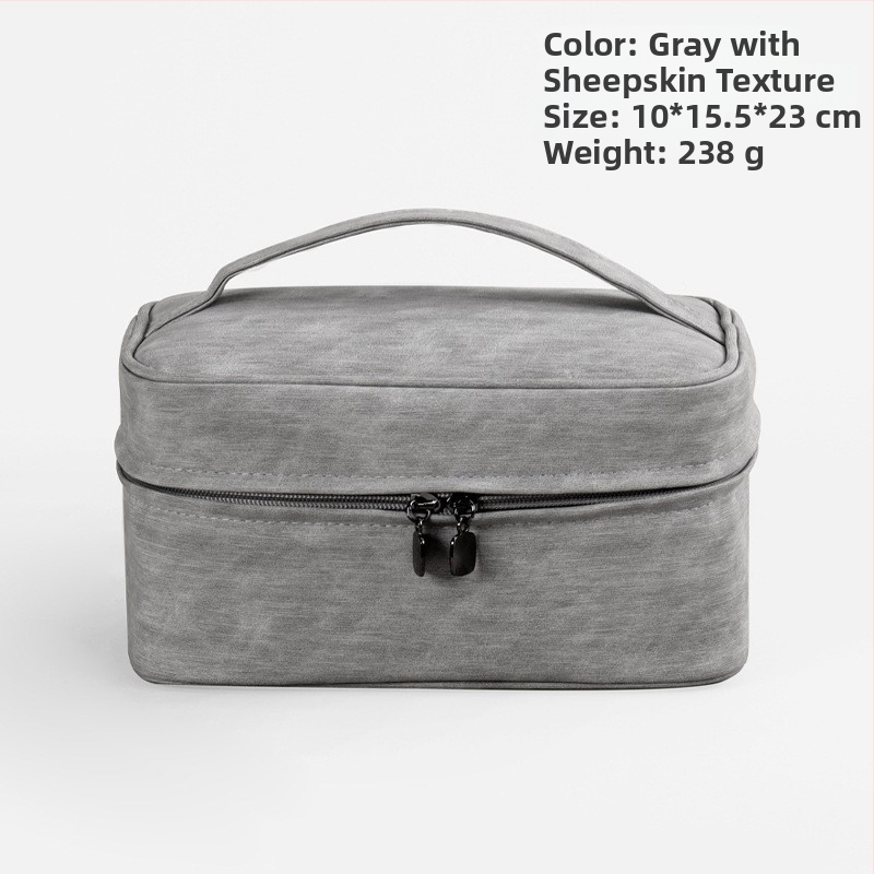 Kosmētikas soma ikdienas lietošanai, pilsētas minimālisma stils, PU materiāls, svītrainais raksts, iekšējā odere poliesters, produkta kods Yk-ybwnzk