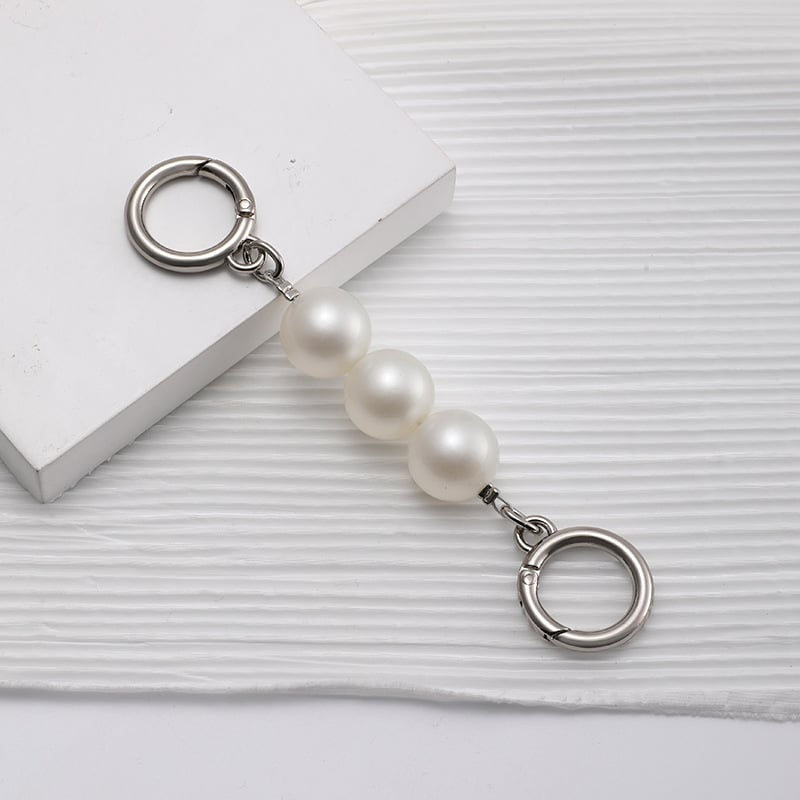 Ιμάντας ώμου από κράμα με επεκτειόμενη αλυσίδα και μαργαριταρένια διακόσμηση – Αξεσουάρ τσάντας για crossbody