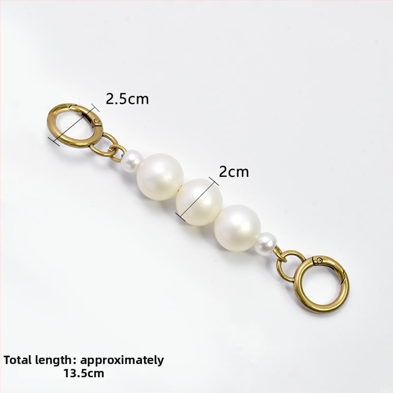 Ιμάντας ώμου από κράμα με επεκτειόμενη αλυσίδα και μαργαριταρένια διακόσμηση – Αξεσουάρ τσάντας για crossbody