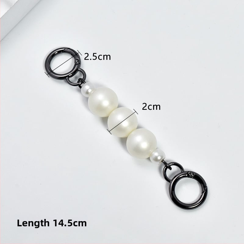 Ιμάντας ώμου από κράμα με επεκτειόμενη αλυσίδα και μαργαριταρένια διακόσμηση – Αξεσουάρ τσάντας για crossbody