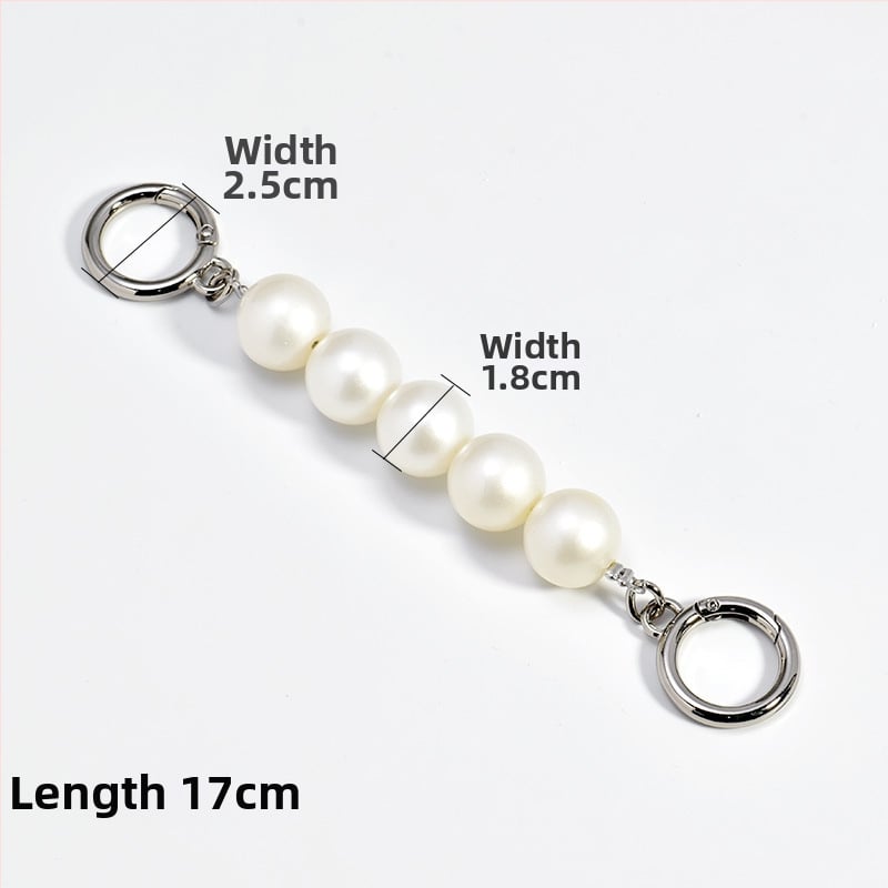 Ιμάντας ώμου από κράμα με επεκτειόμενη αλυσίδα και μαργαριταρένια διακόσμηση – Αξεσουάρ τσάντας για crossbody