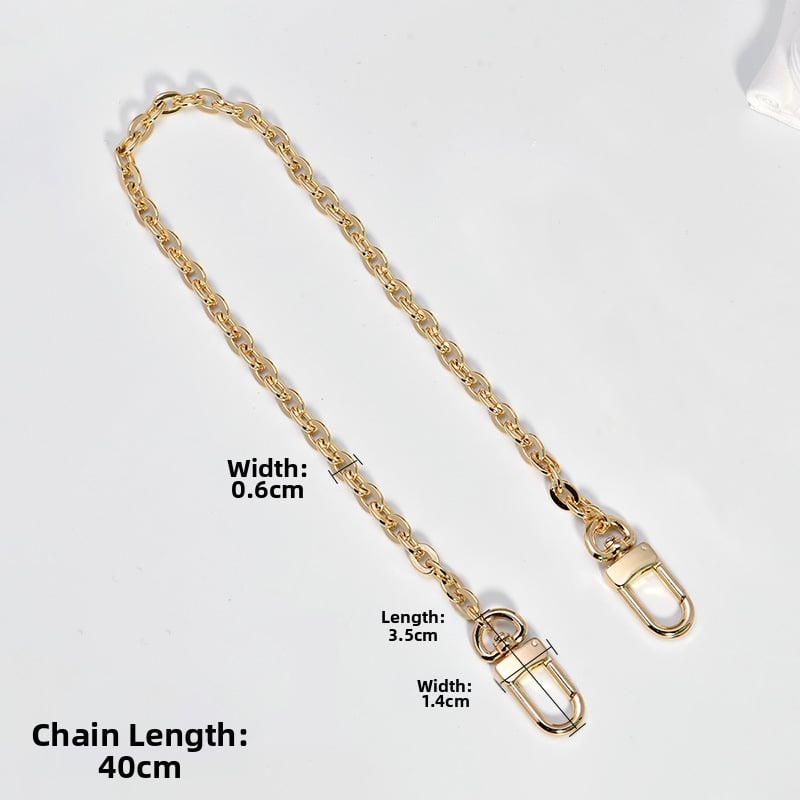 Ιμάντας ώμου από κράμα με επεκτειόμενη αλυσίδα και μαργαριταρένια διακόσμηση – Αξεσουάρ τσάντας για crossbody