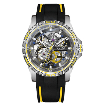 Muški automatski skeletni sat s tourbillonom, dvostrani, 43 mm brojčanik, 50 m vodootpornost, luminescencijski indikatori, Seagull mehanizam
