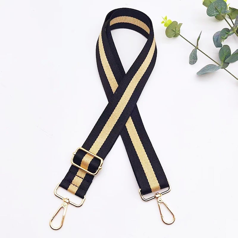 Ευρύ λουρί για τσάντα, ρυθμιζόμενος, από βαμβάκι και λινό, κεντημένα μοτίβα, για τσάντες crossbody