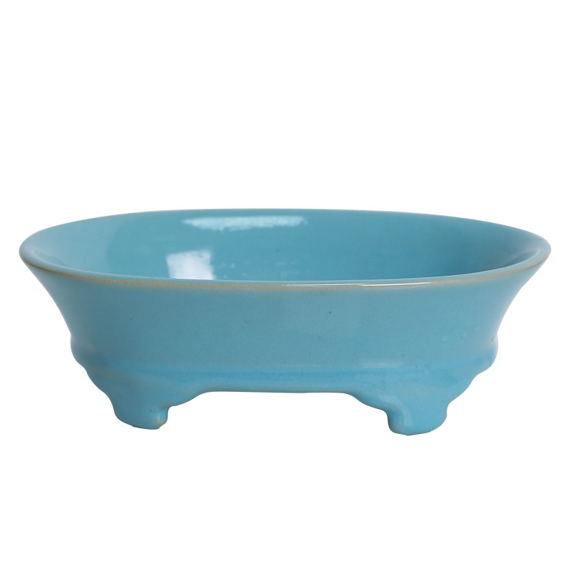 Keraminė narcizų vazonėlis, skirtas stalinei arba grindų naudojimui, paprastas stilius, rankų darbas ir išdegintas