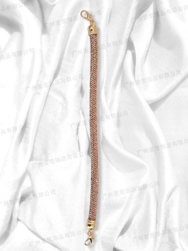 Ιμάντας αλυσίδας διακοσμημένος με διαμάντια, 14 σειρών, για βραδινή τσάντα, ριγέ μοτίβο, κρυσταλλικό υλικό, ανθεκτικό στη φθορά