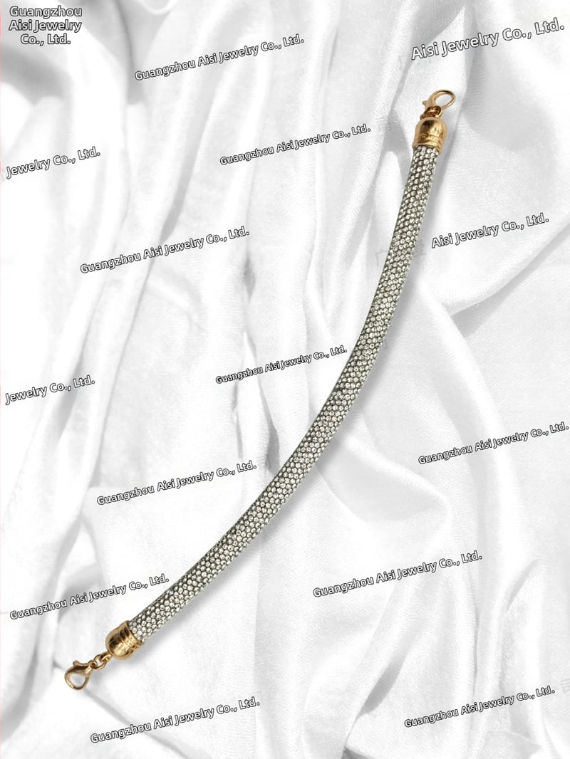 Ιμάντας αλυσίδας διακοσμημένος με διαμάντια, 14 σειρών, για βραδινή τσάντα, ριγέ μοτίβο, κρυσταλλικό υλικό, ανθεκτικό στη φθορά