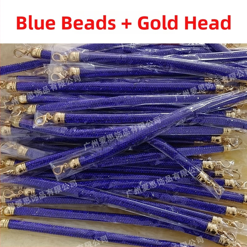 Ιμάντας αλυσίδας διακοσμημένος με διαμάντια, 14 σειρών, για βραδινή τσάντα, ριγέ μοτίβο, κρυσταλλικό υλικό, ανθεκτικό στη φθορά