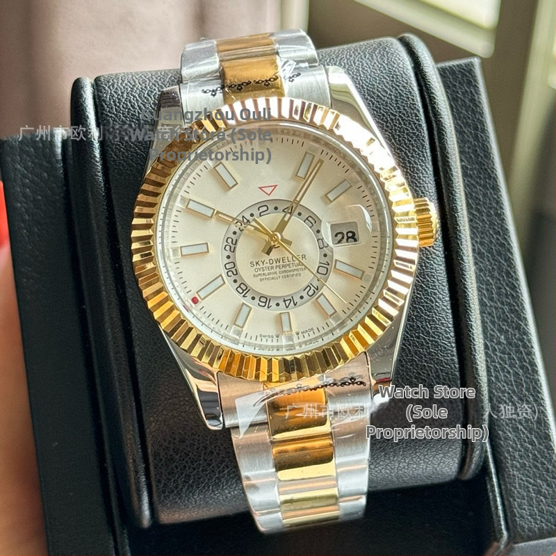 Vīriešu automātiska mehāniskā pulksteņa, biznesa stils, nerūsējošā tērauda korpuss un siksna, kustība 2813, apaļš cifers ar pārklātu stiklu, analogo displeju ar cipariem, spirāl krona, veikala garantija