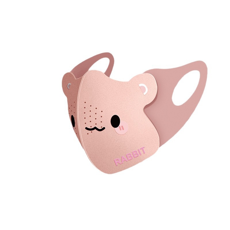 Dječja topla maska s ušnim petljama, od poliesterskog vlakna, zaštita od prašine, crtani motiv, za zimu