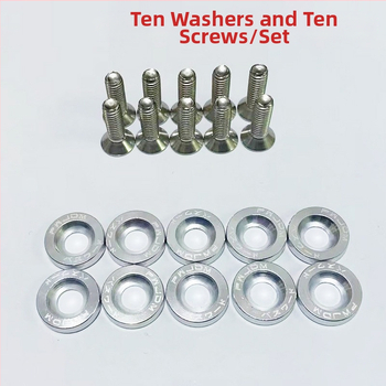 Sraigtų tarpiklis priekinei ir galinei bamperio stiprinimui, nikeliuoto plieno plokštelė registracijos numerio rėmui, universalus tvirtinimas