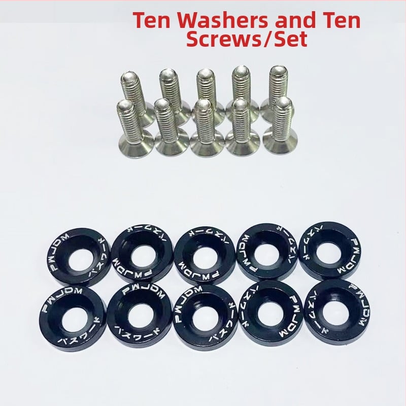 Sraigtų tarpiklis priekinei ir galinei bamperio stiprinimui, nikeliuoto plieno plokštelė registracijos numerio rėmui, universalus tvirtinimas