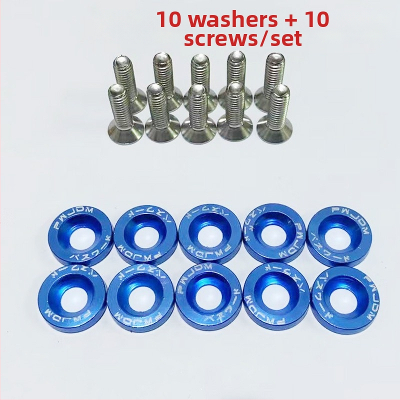 Sraigtų tarpiklis priekinei ir galinei bamperio stiprinimui, nikeliuoto plieno plokštelė registracijos numerio rėmui, universalus tvirtinimas