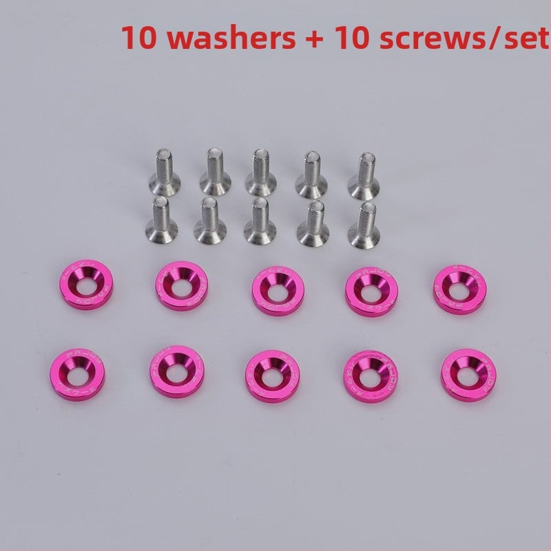 Sraigtų tarpiklis priekinei ir galinei bamperio stiprinimui, nikeliuoto plieno plokštelė registracijos numerio rėmui, universalus tvirtinimas