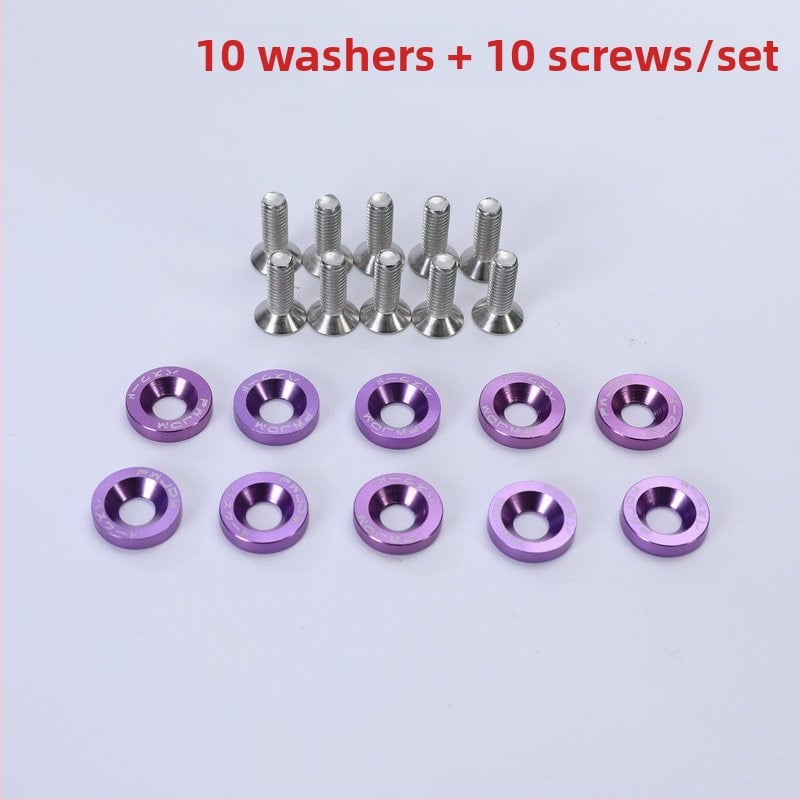 Sraigtų tarpiklis priekinei ir galinei bamperio stiprinimui, nikeliuoto plieno plokštelė registracijos numerio rėmui, universalus tvirtinimas